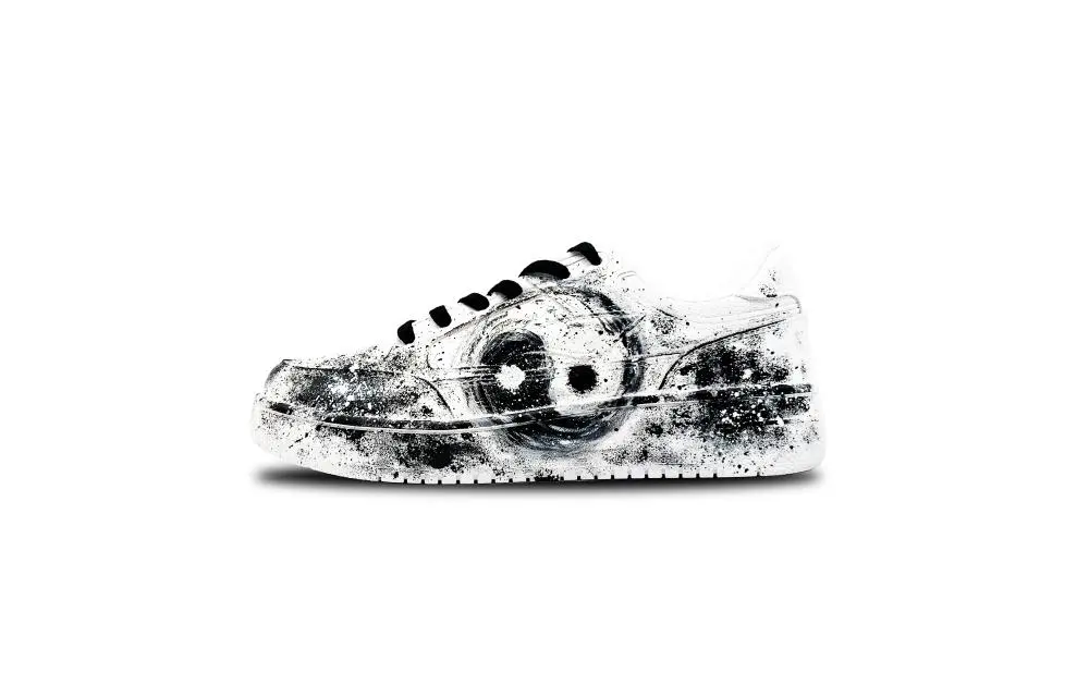 LiNing Tianji Abrasion Resistant Shock Absorbers Low top Skateboard Shoes Unisex Black White