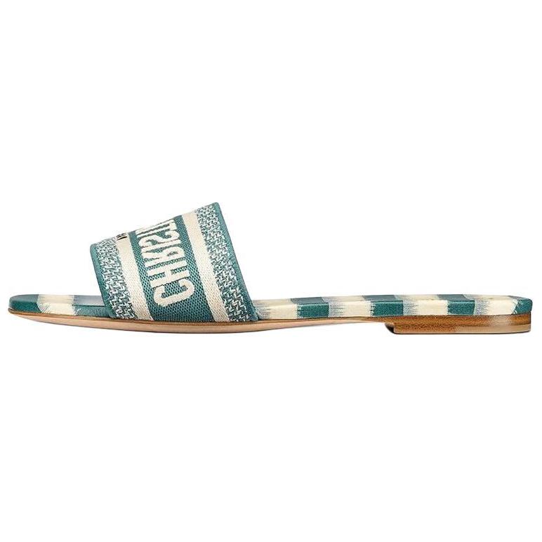 DIOR Dway Slide Deep Ocean Sandals Blue Women's