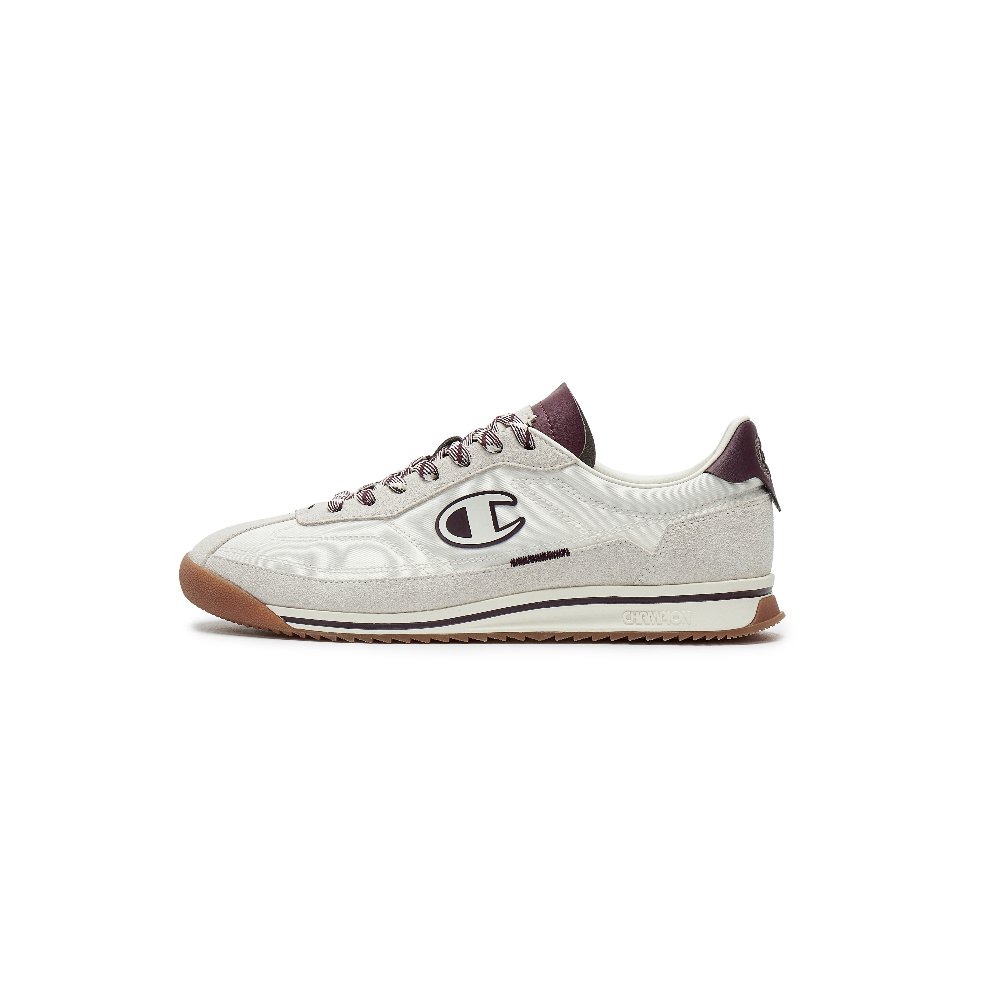 Champion Low Top Running Shoes Men's Milk White/Burgundy