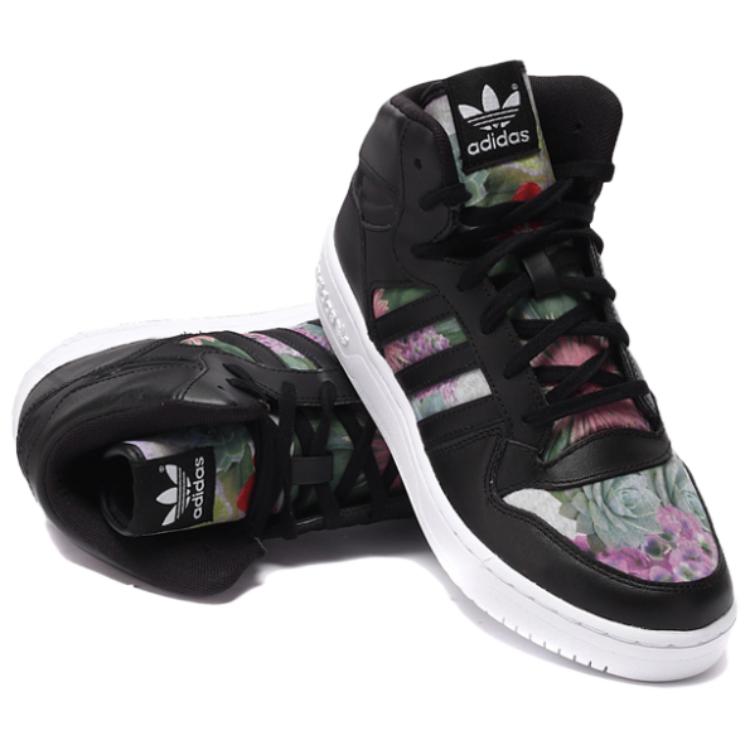 Adidas Originals Attitude Anti Slip Wear Resistant High Top Casual Shoes Women's Black