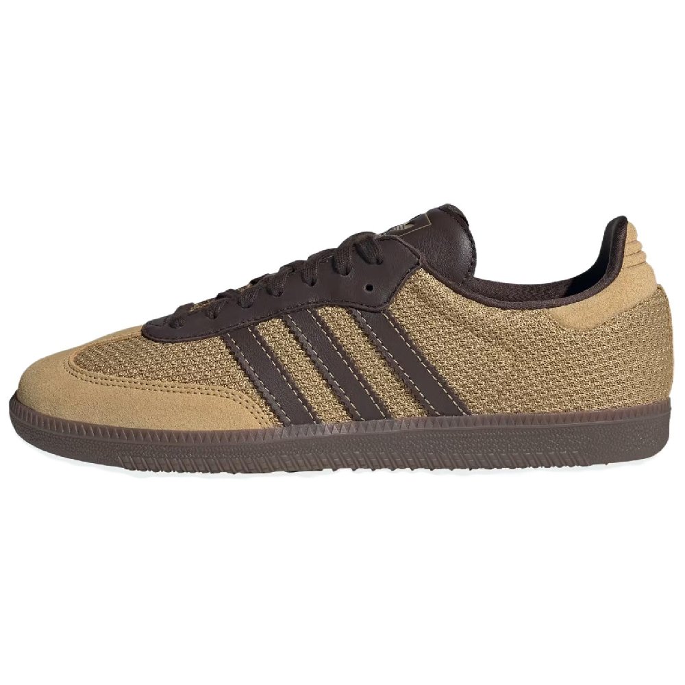 Adidas Originals SAMBA OG Abrasion Resistant Low top Skateboard Shoes Men's Gold Beige