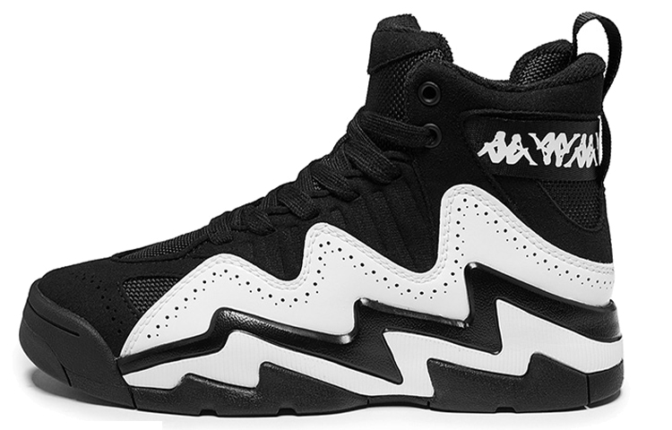 Kappa High-Top Vintage Basketball Shoes Women's Black White