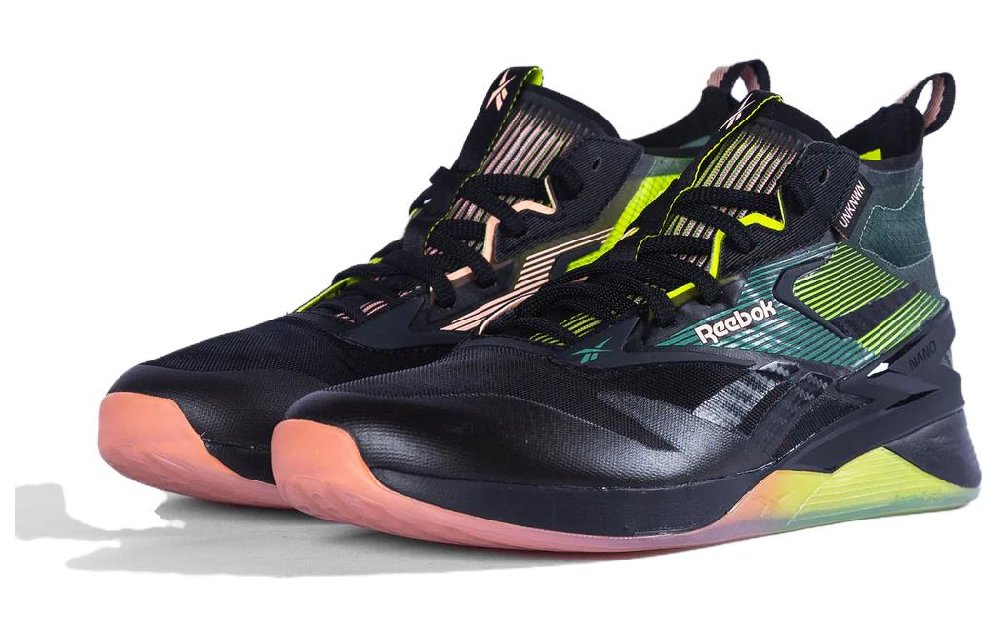 Reebok NANO UNKNWN Low Top Training Shoes Unisex Black Green