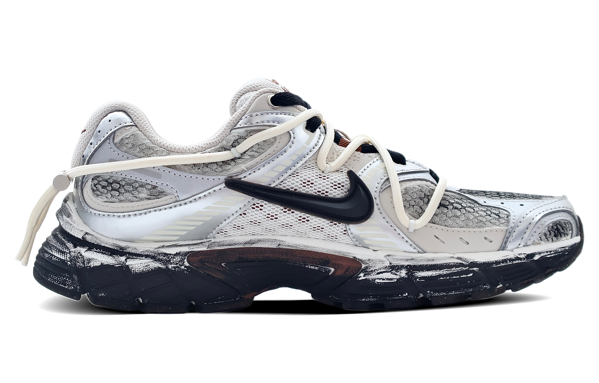 Nike V5 RNR Cushioning, Wear Resistant Low top Casual City Commute Running Shoes Women's Silver Gray