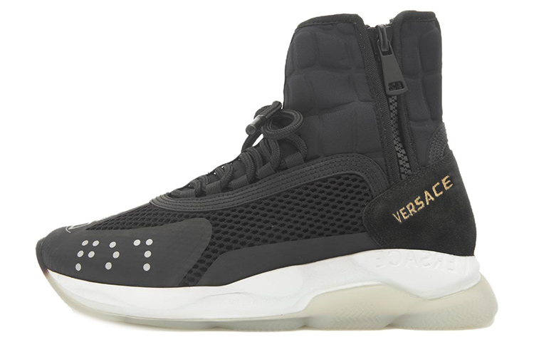 VERSACE Cross Chainer High Black White