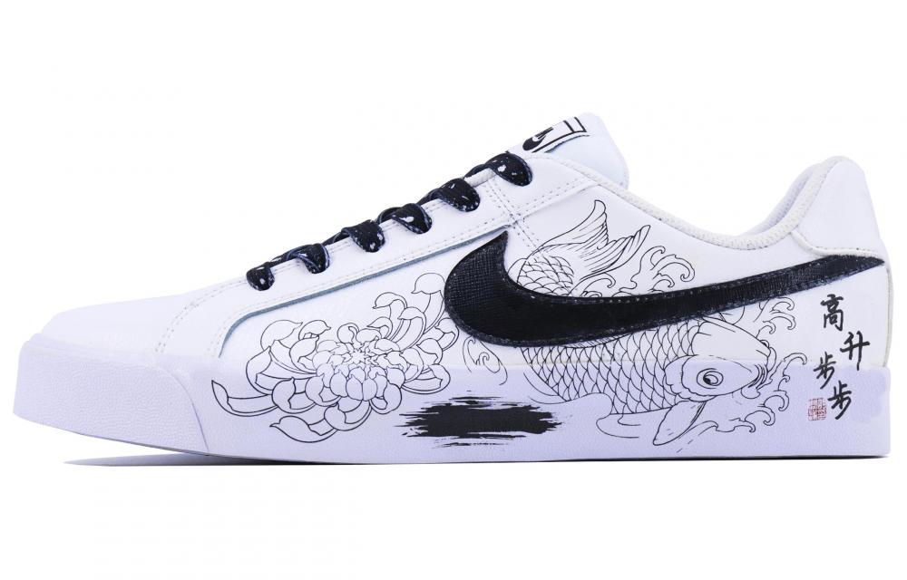 Nike Court Royale Non-slip Lightweight Low-Top Skateboard Shoes Unisex White