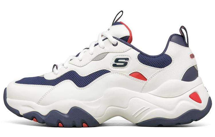 Skechers D Lites Low Top Running Shoes White/Blue/Red