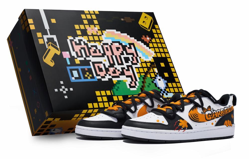 Nike Court Borough Skateboard Shoes Women's Low-Top Orange/Black/White