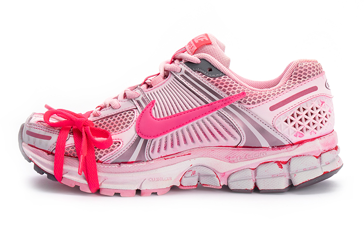 Nike Air Zoom Vomero 5 Slip-Resistant Low-Top Casual Running Shoes Women's Hot Pink