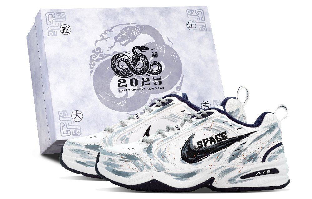 Nike Air Monarch 4 Chunky Sneakers Unisex Low top White/Blue/Orange