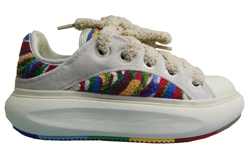 LiNing Yun You C4D Cushioning Wear-Resistant Low-Top Casual Shoes Women's Beige Red Yellow