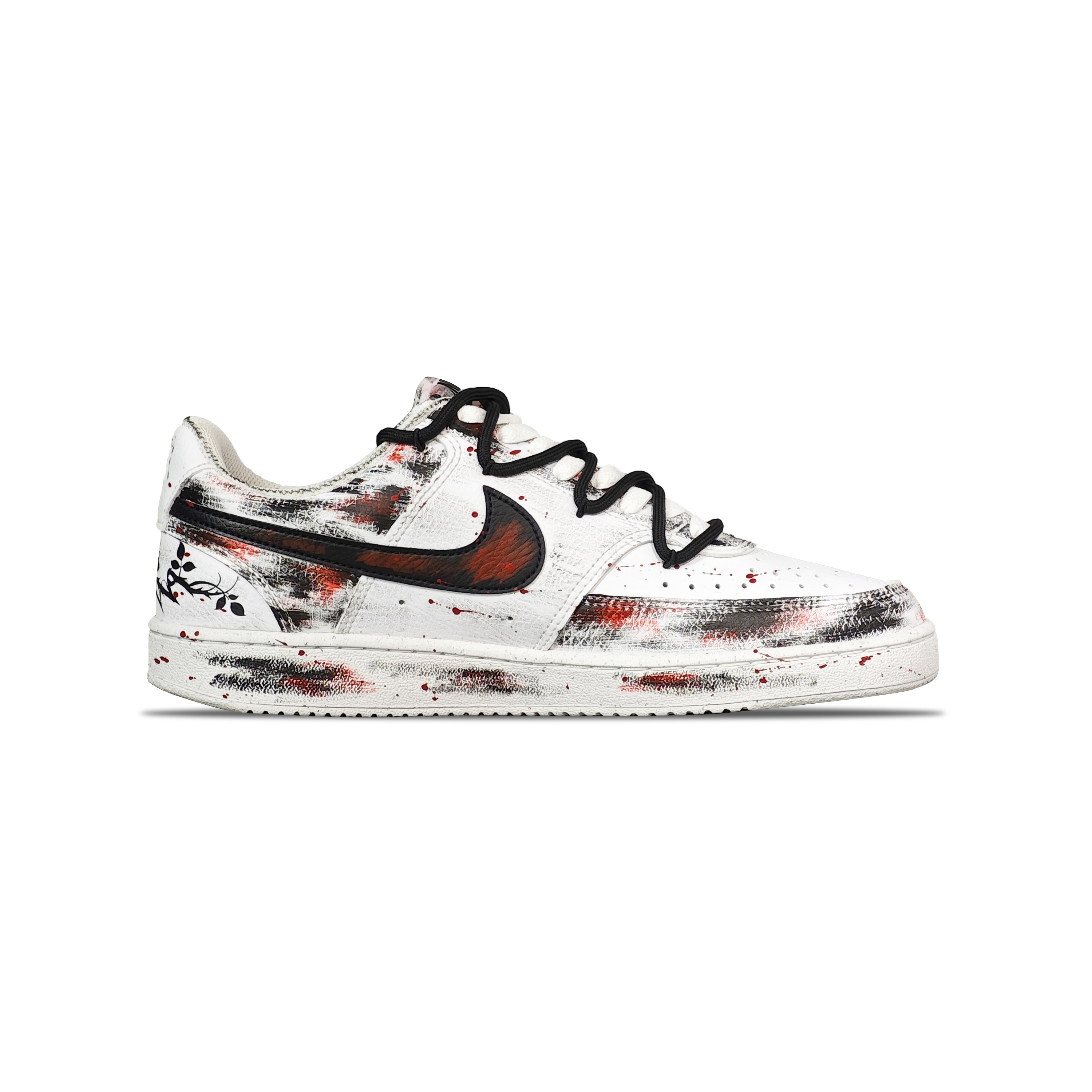 Nike Court Vision 1 Anti Slip Wear Resistant Low Top Skateboard Shoes Men's Black White Red купить в интернет-магазине Yoocart с быстрой доставкой по России.
