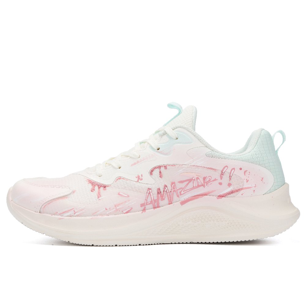 ANTA Running Shoes Women's Low Top Green Pink