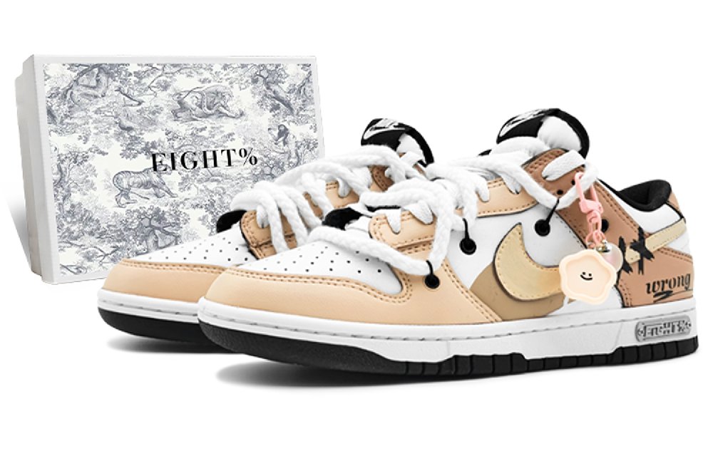 Nike Dunk Low 'Black' Panda Low-Top Skateboard Shoes GS Naples Yellow