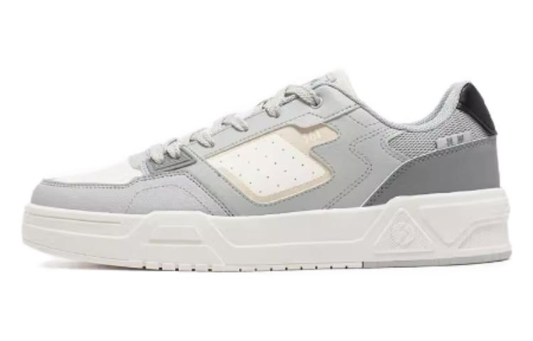 361° Slip-Resistant Low-Top Skateboard Shoes Men's Gray White