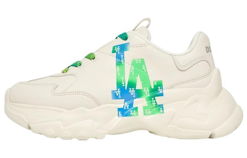 MLB Big Ball Chunky Chunky Sneakers Unisex Low-Top Beige/Blue/Green