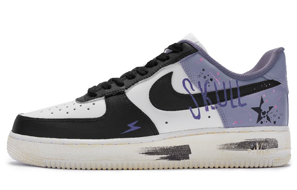 Nike Air Force 1 811 Manufacturing Low Top Skateboard Shoes Men's Purple Black White