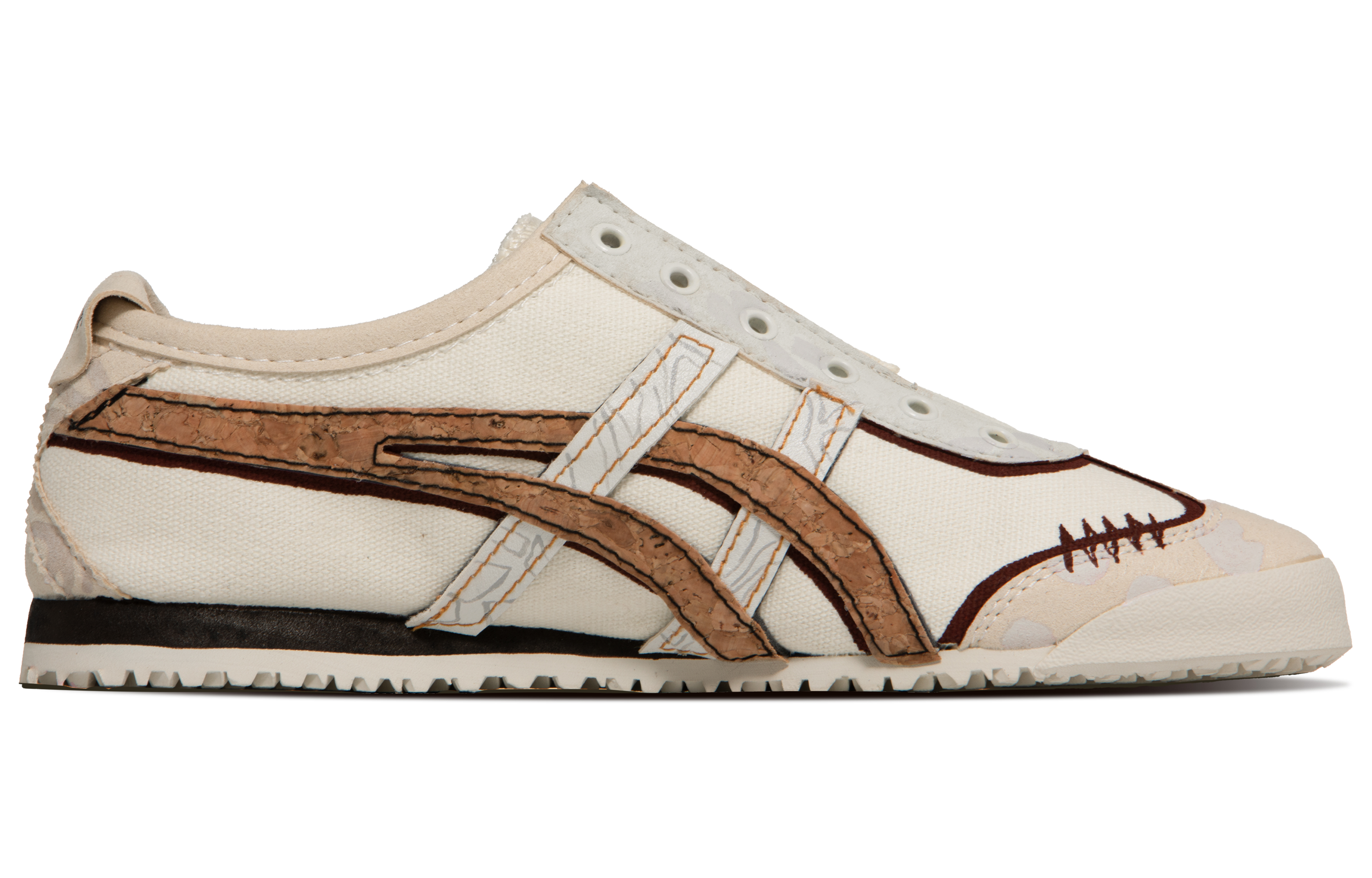Onitsuka Tiger MEXICO 66 Blessing Branch Wear resistant And Lightweight Low Top Casual Shoes Unisex Beige White Brown купить в интернет-магазине Yoocart с быстрой доставкой по России.