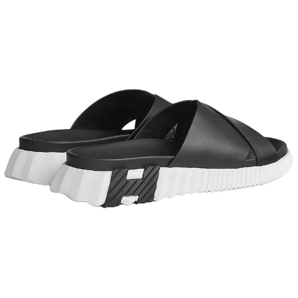 HERMES Slide Slippers Men's Black