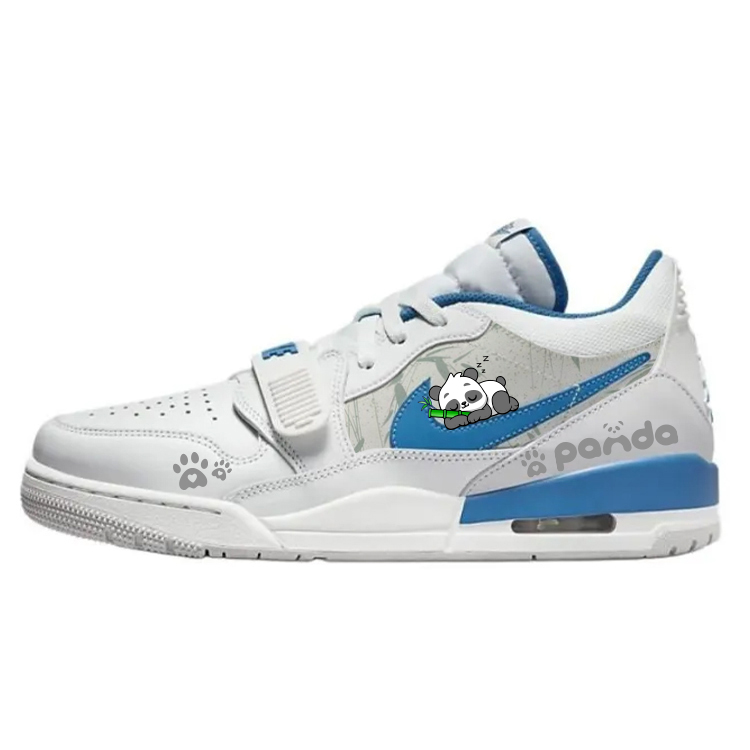 Jordan Legacy 312 Anti-Slip And Wear-Resistant Breathable Low-Top Vintage Basketball Shoes Men's Blue White