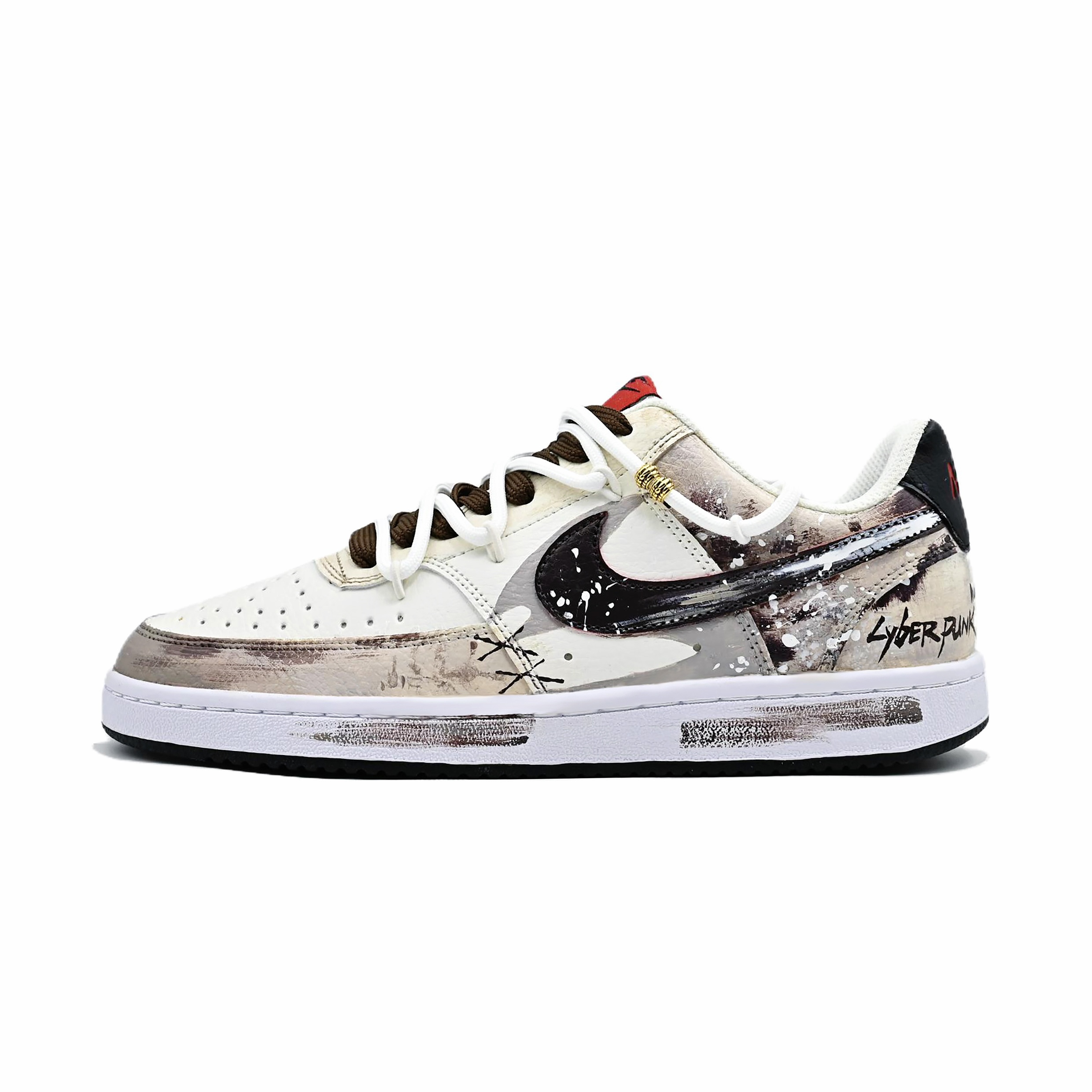Nike Court Vision Rain Scours Autumn Maple Slip Resistant Abrasion Resistant Low top Skateboard Shoes Men's Brown