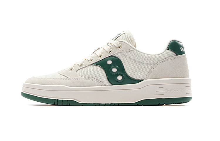 Saucony Cross 90 Anti-Slip And Wear-Resistant Lightweight Low-Top Casual Shoes Unisex Beige Green