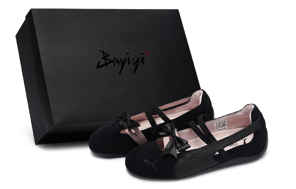 PUMA Speedcat 811 Manufacturing, Black Butterfly, Special Shoe Box Low top Training Shoes Women's Black Pink