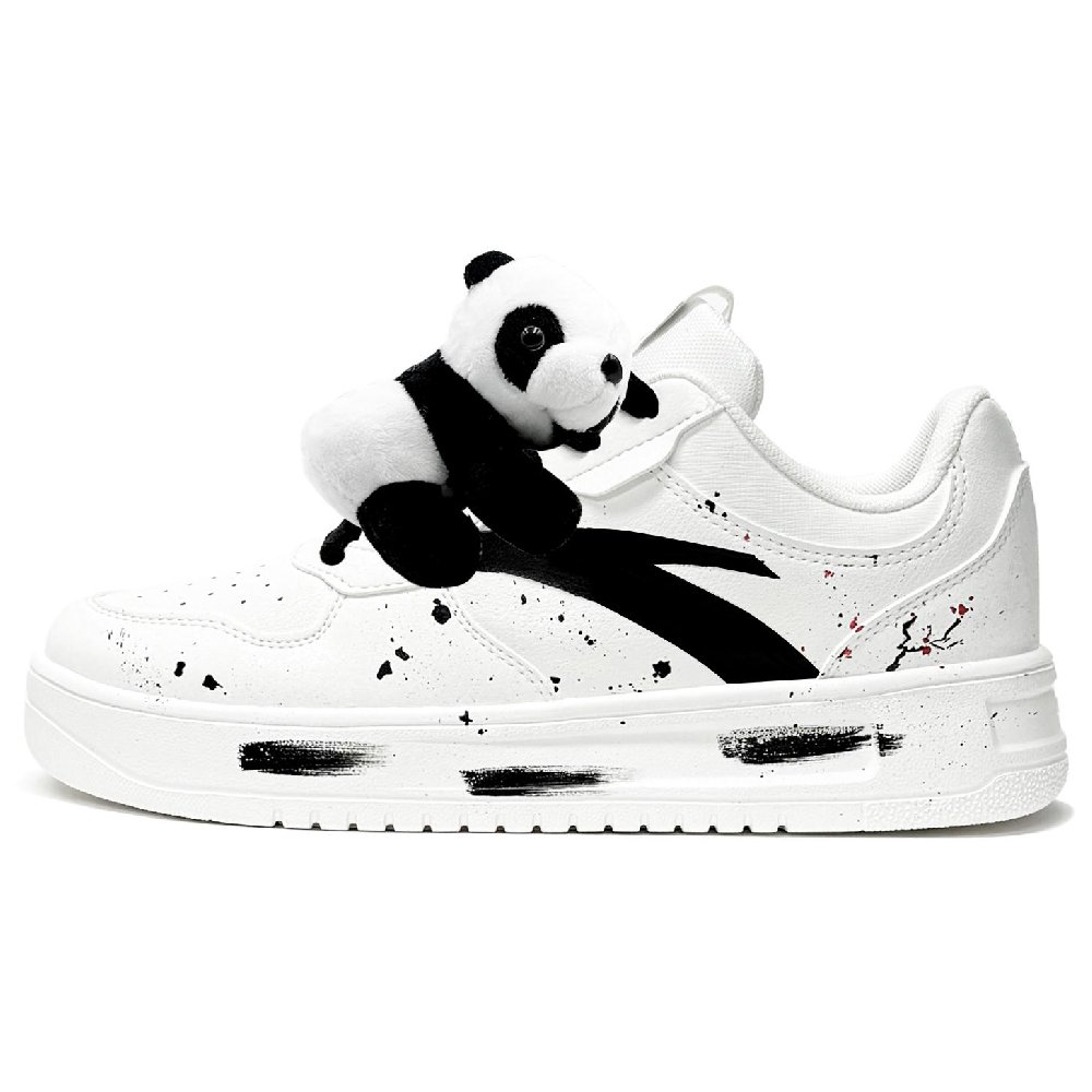 Anta Anti Slip Wear Resistant Low Top Skateboard Shoes Unisex Black