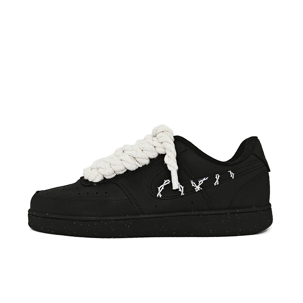 Nike Court Vision Thorn Anti-Slip And Wear-Resistant Lightweight Low-Top Skateboard Shoes Unisex Black