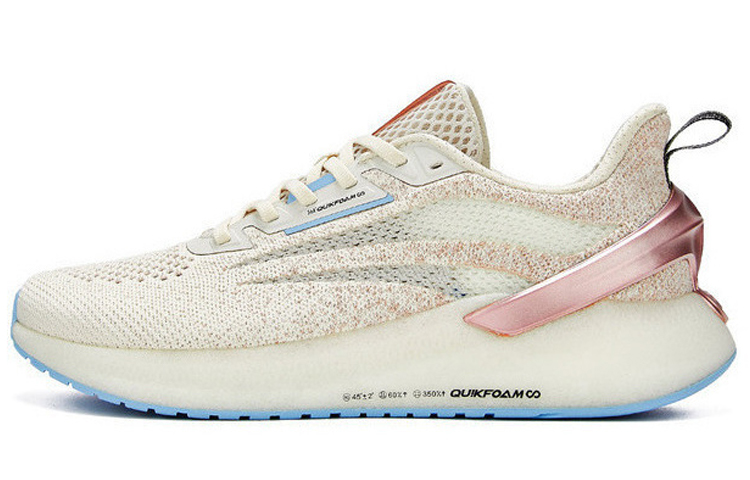 361° Superfly Wing Abrasion Resistant Breathable Low Top Running Shoes Men's White Gold