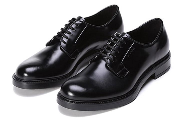 PRADA Dress Shoes Men Low-Top Black