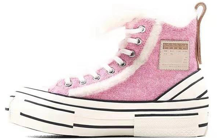 VESSEL G.O.P. Winter Highs High-Top Skateboard Shoes Unisex Pink
