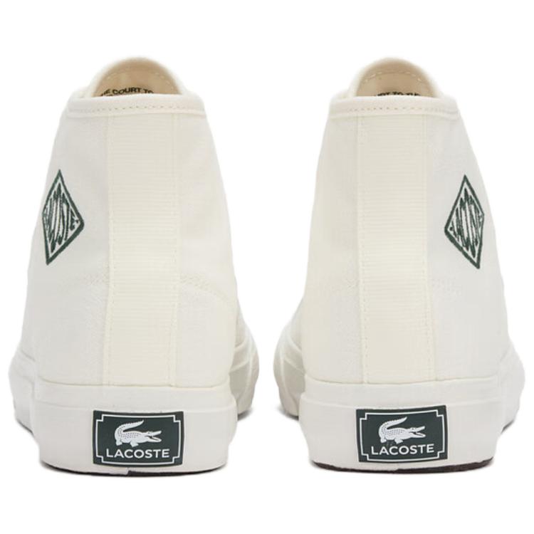 LACOSTE Backcourt High Top Skateboard Shoes Women's Ecru купить в интернет-магазине Yoocart с быстрой доставкой по России.