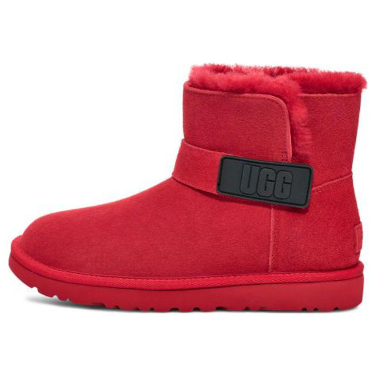 UGG Embossed Belt Short Boots 'Red' Women's