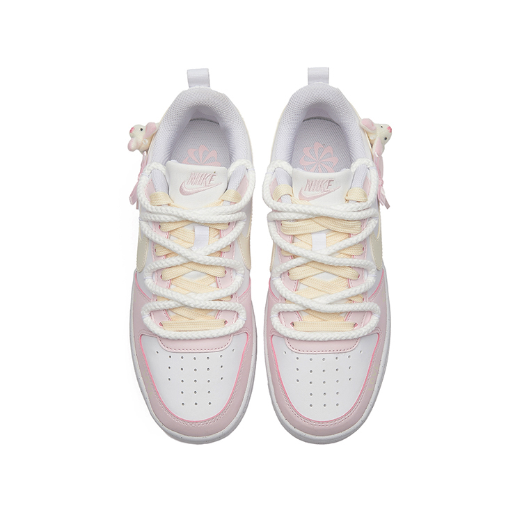 Nike Court Borough Custard Bunny Lightweight, Slip Resistant, Waterproof Low Top Skateboard Shoes GS Pink White Yellow купить в интернет-магазине Yoocart с быстрой доставкой по России.