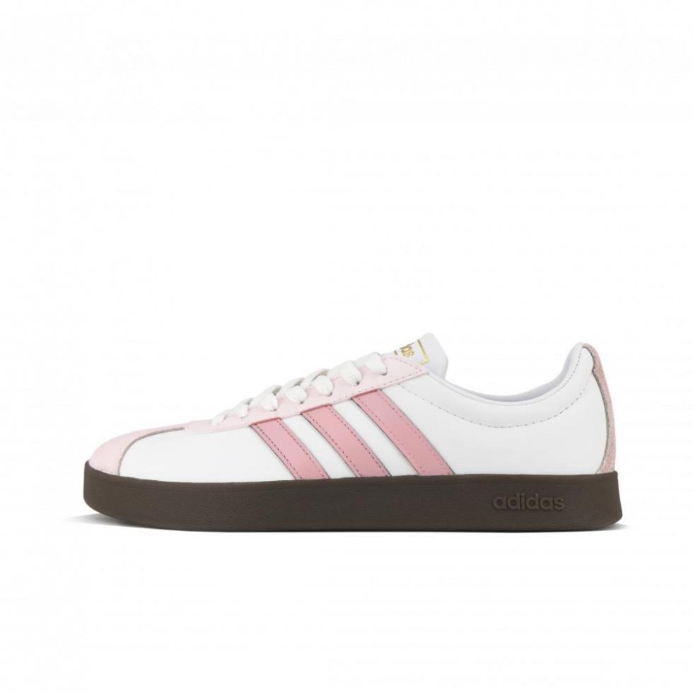 Adidas Neo Vl Court Low Top Skateboard Shoes Women's Pink White