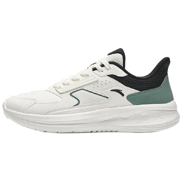 Anta Cushioning Anti-Slip Wear-Resistant Coverage Lightweight Rebound Low-Top Running Shoes Men's White Green Black