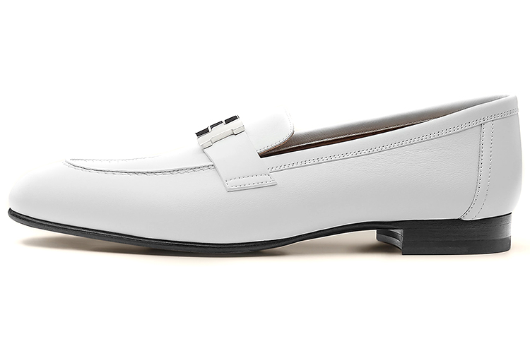 HERMES Paris Casual Single Shoes Women's White