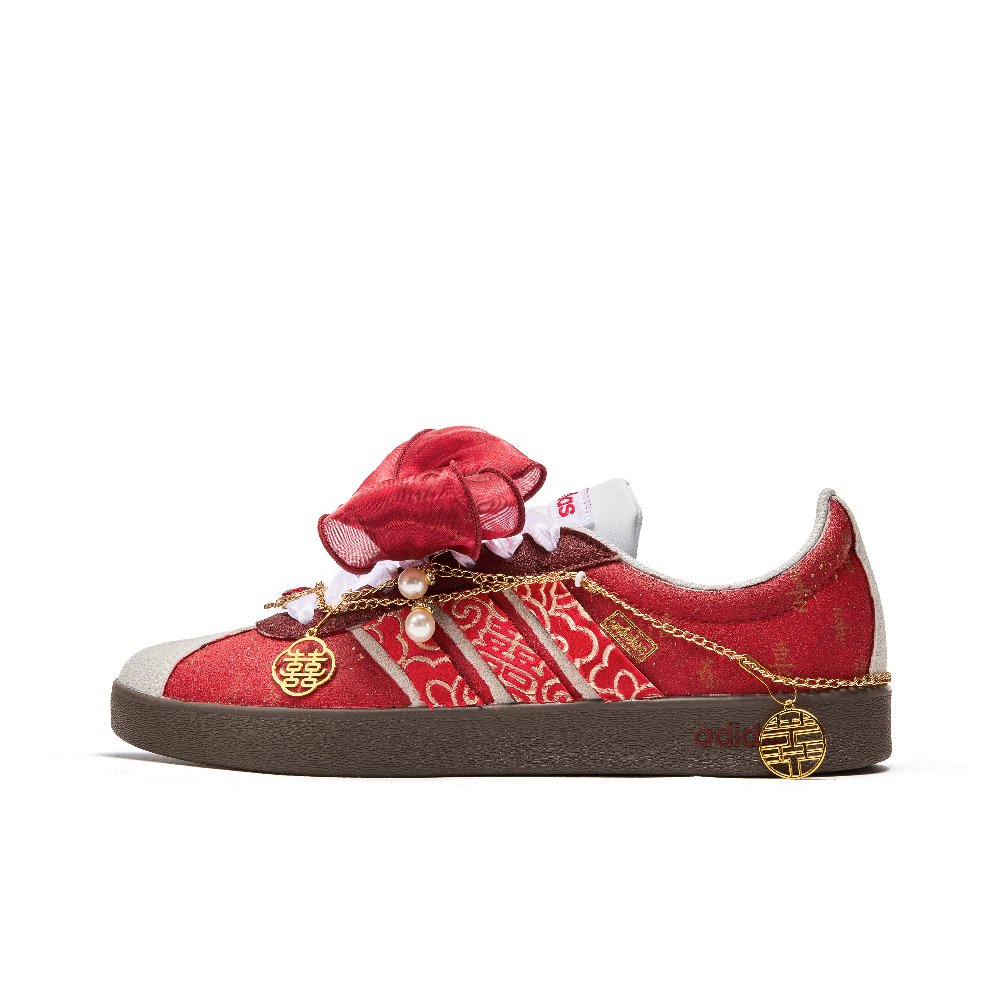 Adidas Neo VL Court 2.0 Slip Resistant And Breathable Low Top Skateboard Shoes Unisex Red White
