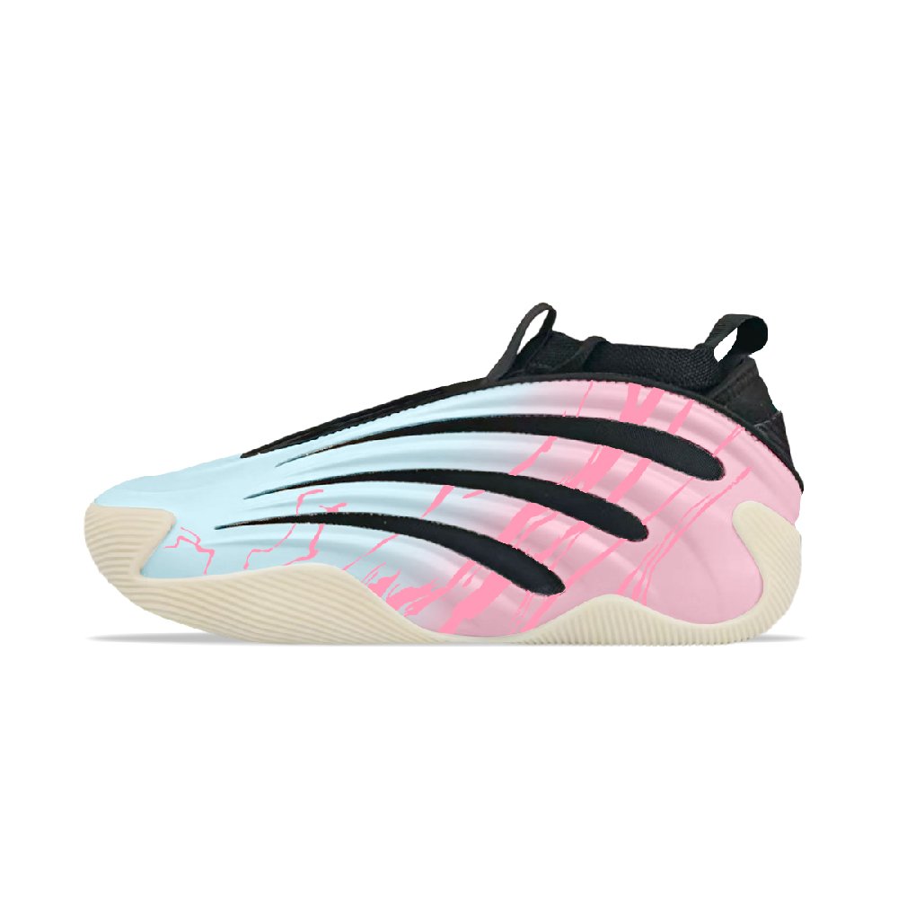 Adidas Harden Vol.9 BNK Gravity, Court Elf Abrasion Resistant Mid Top Basketball Shoes Men's Blue Pink