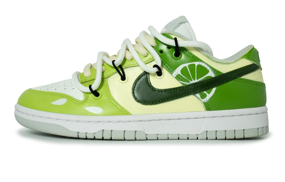 Nike Dunk Perfume Lemon Slip-Resistant Cushioning Wear-Resistant Low-Top Skateboard Shoes Women's White Green