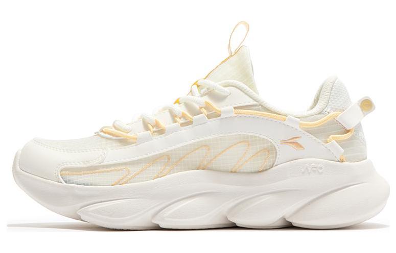 361° Slip Resistant, Abrasion Resistant, Breathable Low Top Running Shoes Women's White Yellow