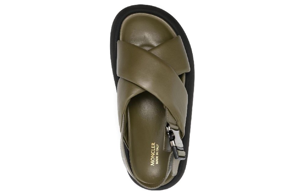 Moncler Crossover-strap Leather Sandals