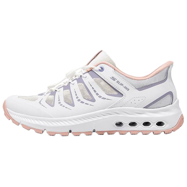 Skechers OUTDOOR Breathable Support Rebound Low Top Casual Shoes Women's White Purple купить в интернет-магазине Yoocart с быстрой доставкой по России.