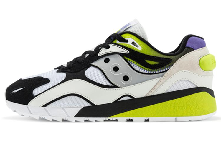 Saucony Shadow 6000 Cushioned Slip-Resistant Low-Top Casual Running Shoes Unisex Black White