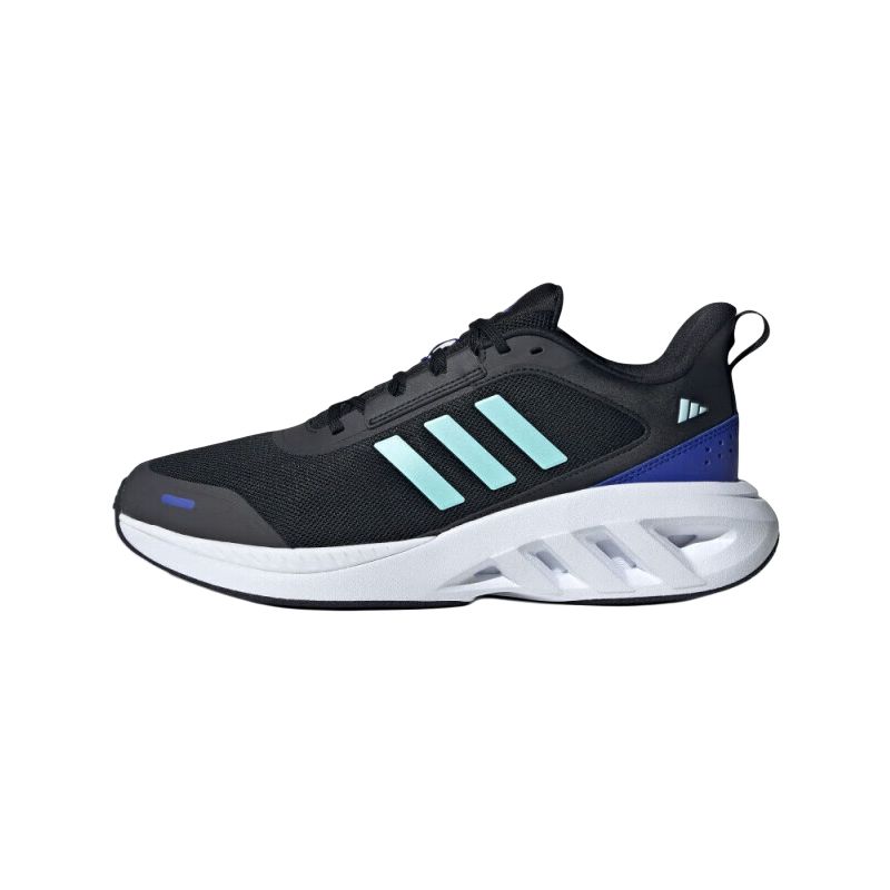 Adidas Anti-Slip Wear-Resistant Low-Top Casual Running Shoes Men's Black White Blue
