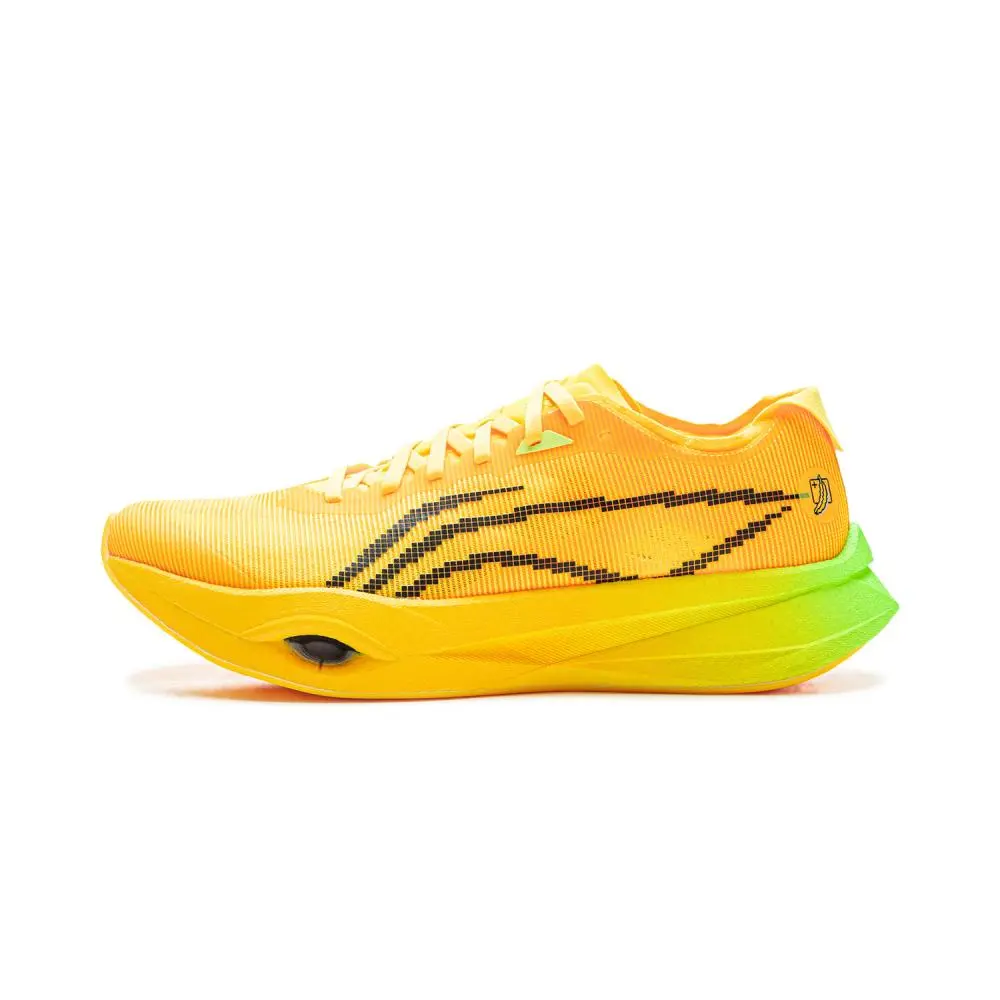 LiNing Trend Pro Cushioning Breathable Support Lightweight Rebound Low top Long Distance Running Shoes Unisex Yellow