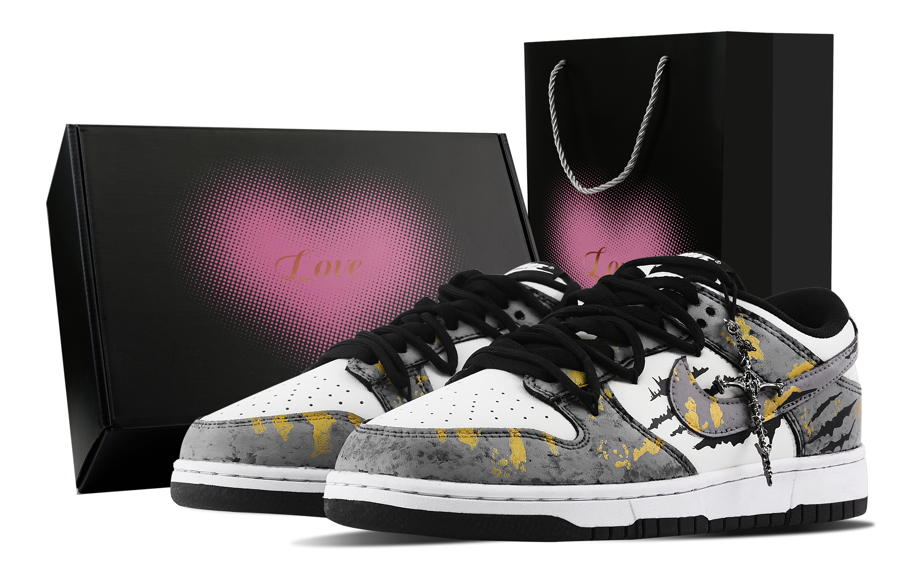 Nike Dunk Erosion Iron Vow, Heart Box Slip Resistant Abrasion Resistant Low top Skateboard Shoes Unisex