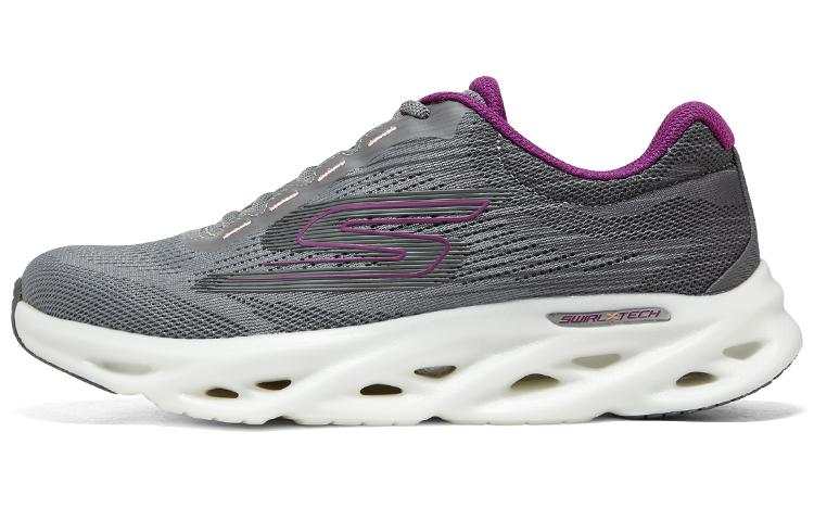 Skechers Go Run Speed Swirl Tech Anti-Slip Wear-Resistant Low-Top Running Shoes Women's Gray Purple