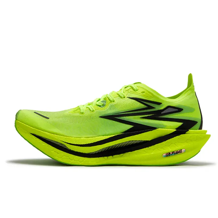 361° Flame 4 Cushioning, Slip Resistant, And Abrasion Resistant Low Top Casual Running Shoes Unisex Neon Solar Yellow